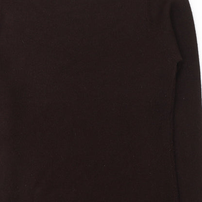 Womens UK Size S Ellie Louise Brown Basic Blouse