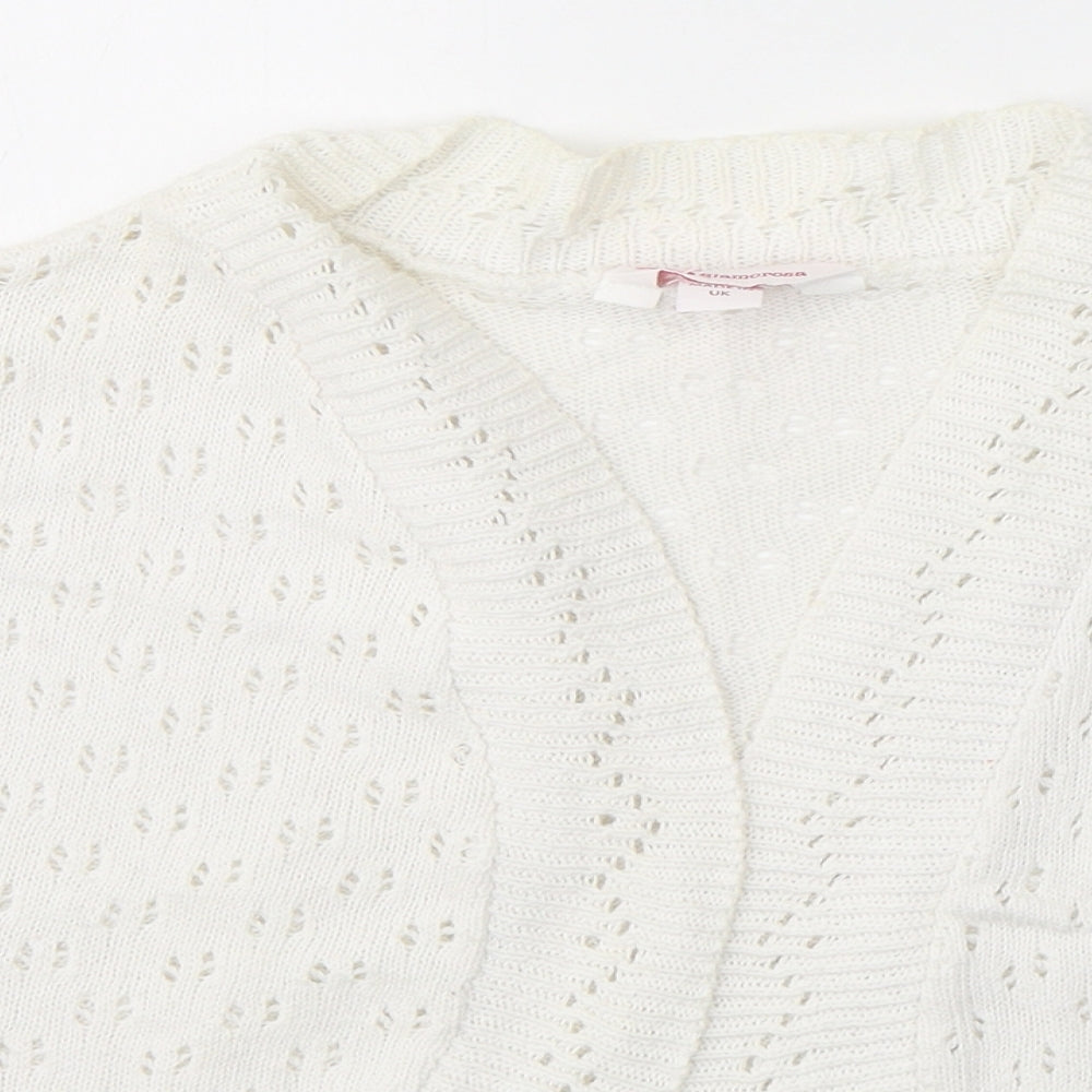 Womens UK Size 16 Glamorosa White Cardigan Jumper