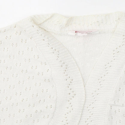 Womens UK Size 16 Glamorosa White Cardigan Jumper