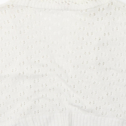 Womens UK Size 16 Glamorosa White Cardigan Jumper