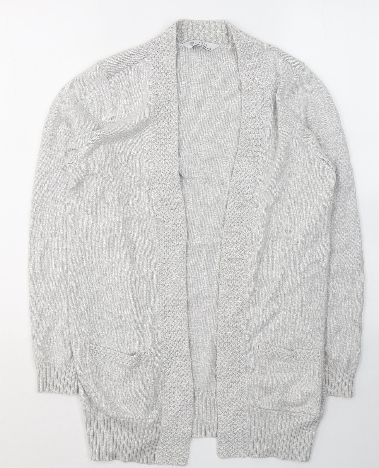 Womens UK Size 10 BHS Grey Cardigan Jumper