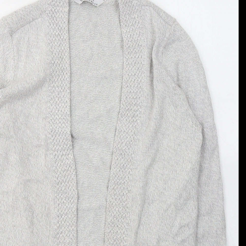 Womens UK Size 10 BHS Grey Cardigan Jumper