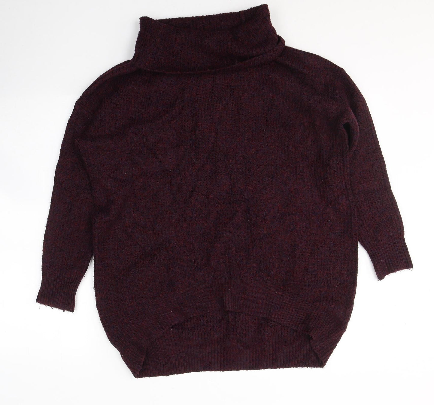 F&F Womens Red Round Neck  Acrylic Pullover Jumper Size 14