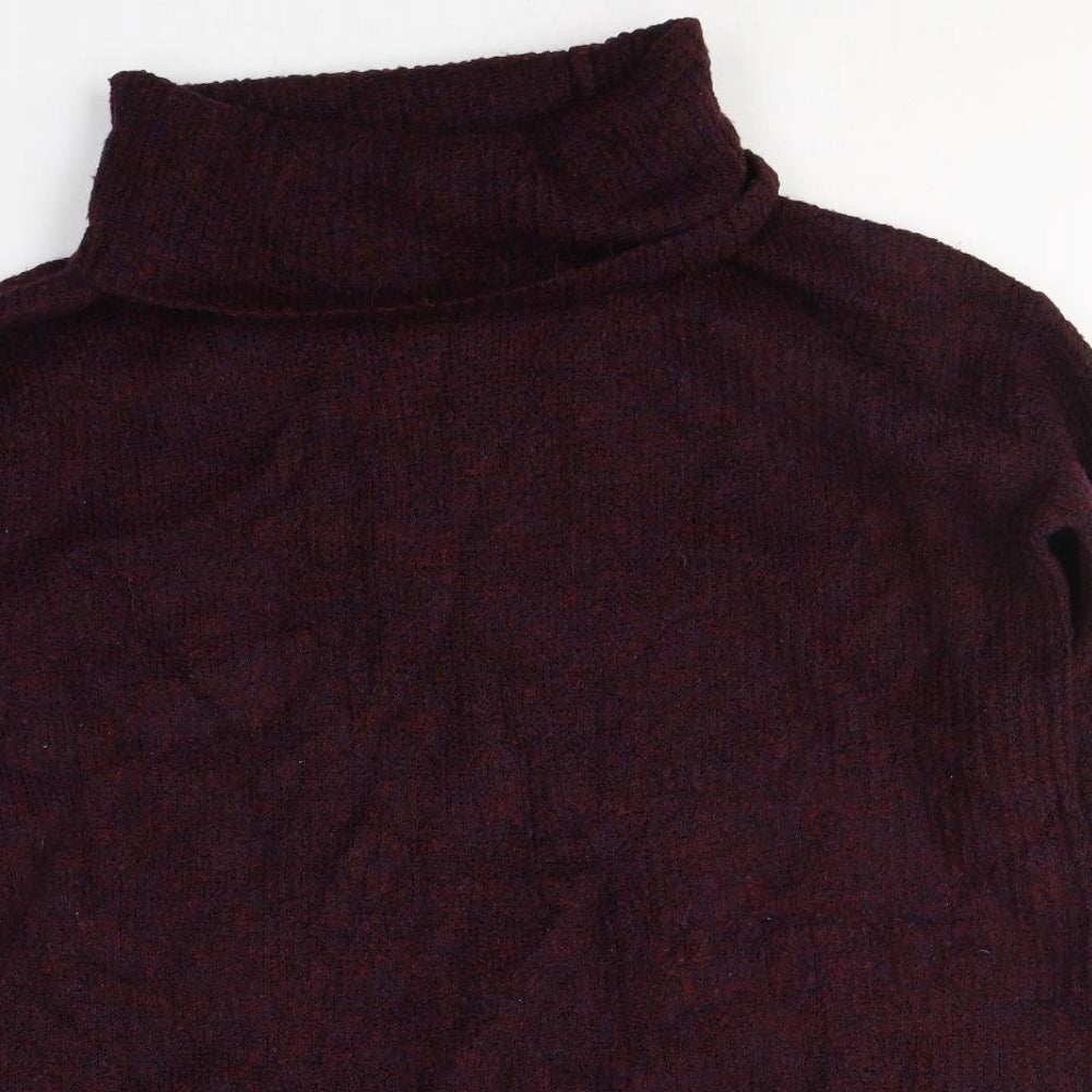 F&F Womens Red Round Neck  Acrylic Pullover Jumper Size 14