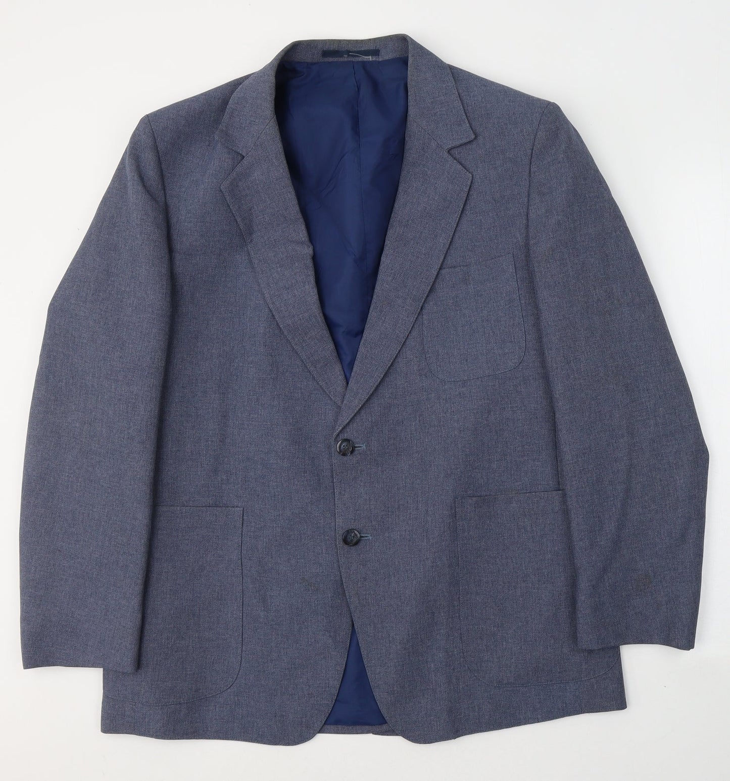 St.Micheal Mens Blue  Polyester Jacket Suit Jacket Size 42