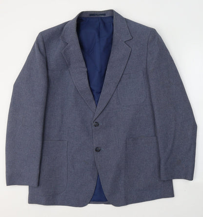St.Micheal Mens Blue  Polyester Jacket Suit Jacket Size 42