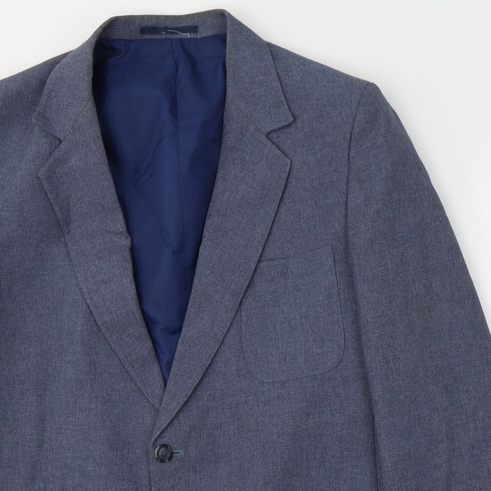 St.Micheal Mens Blue  Polyester Jacket Suit Jacket Size 42