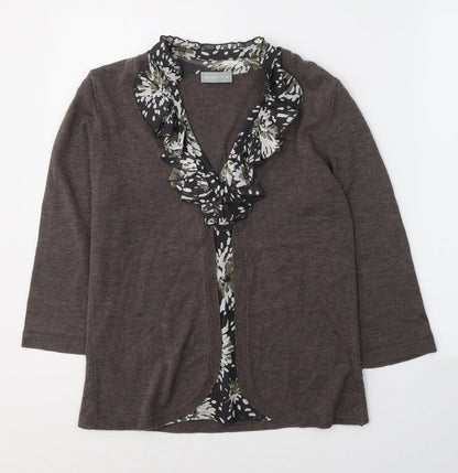 Per Una Womens Brown  Viscose Basic Blouse Size 10 Round Neck