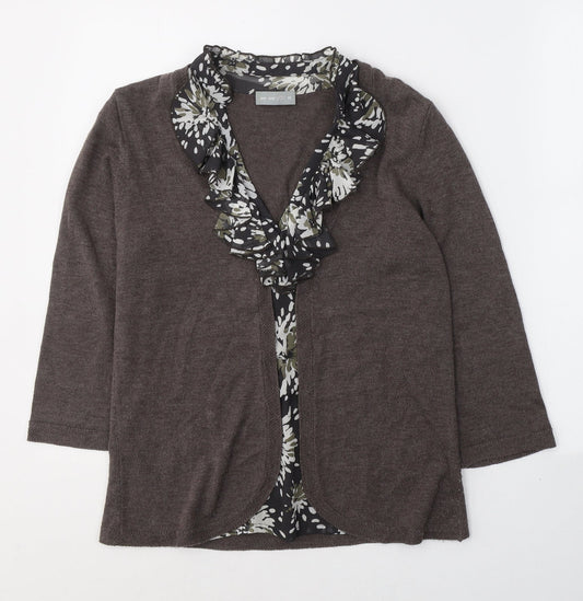 Per Una Womens Brown  Viscose Basic Blouse Size 10 Round Neck