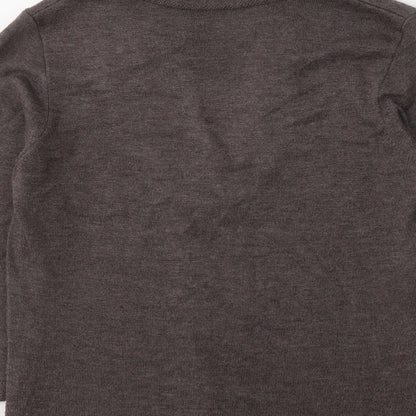 Per Una Womens Brown  Viscose Basic Blouse Size 10 Round Neck