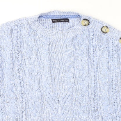 Womens UK Size 12 Marks and Spencer Blue Pullover Jumper
