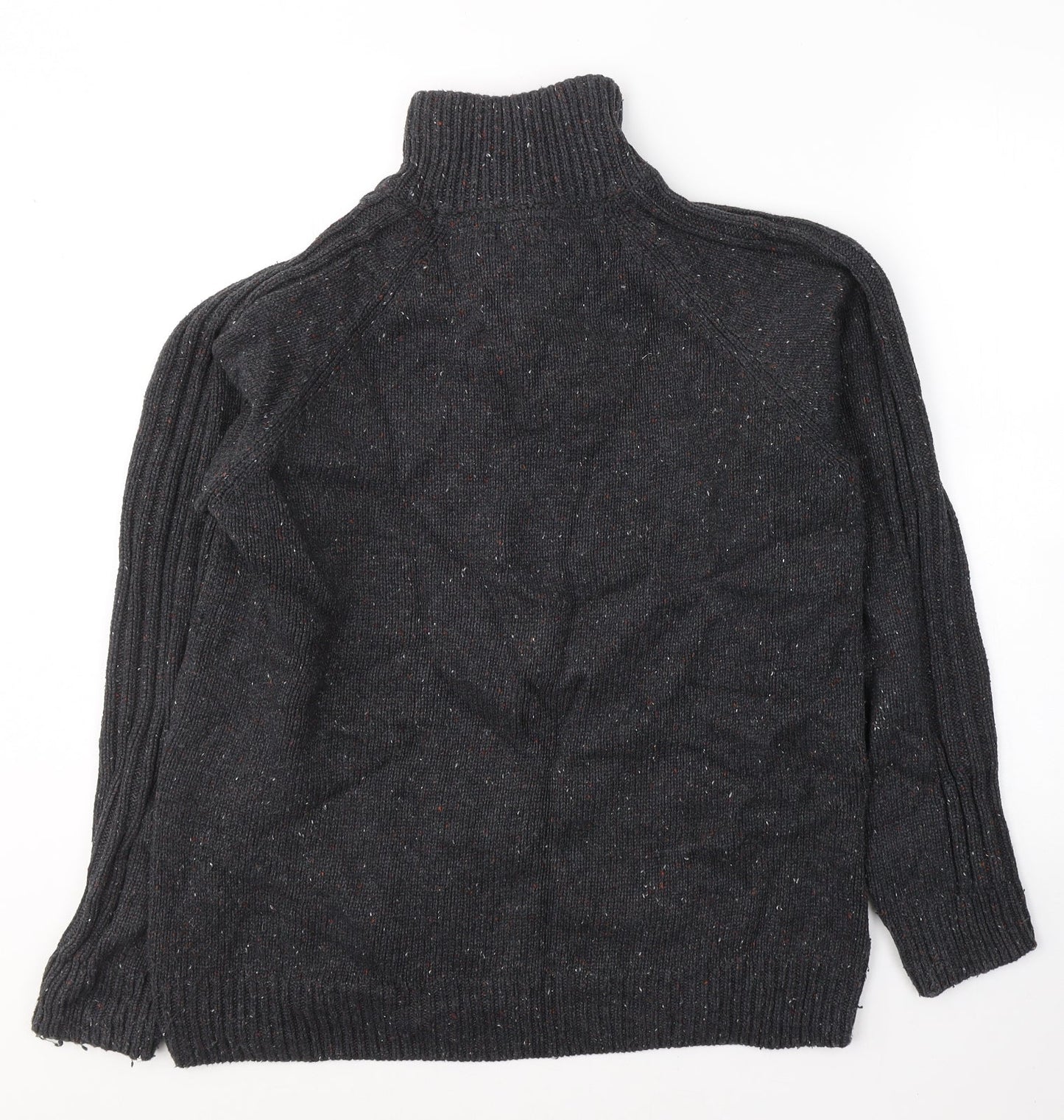 George Womens Grey High Neck  Acrylic Pullover Jumper Size L