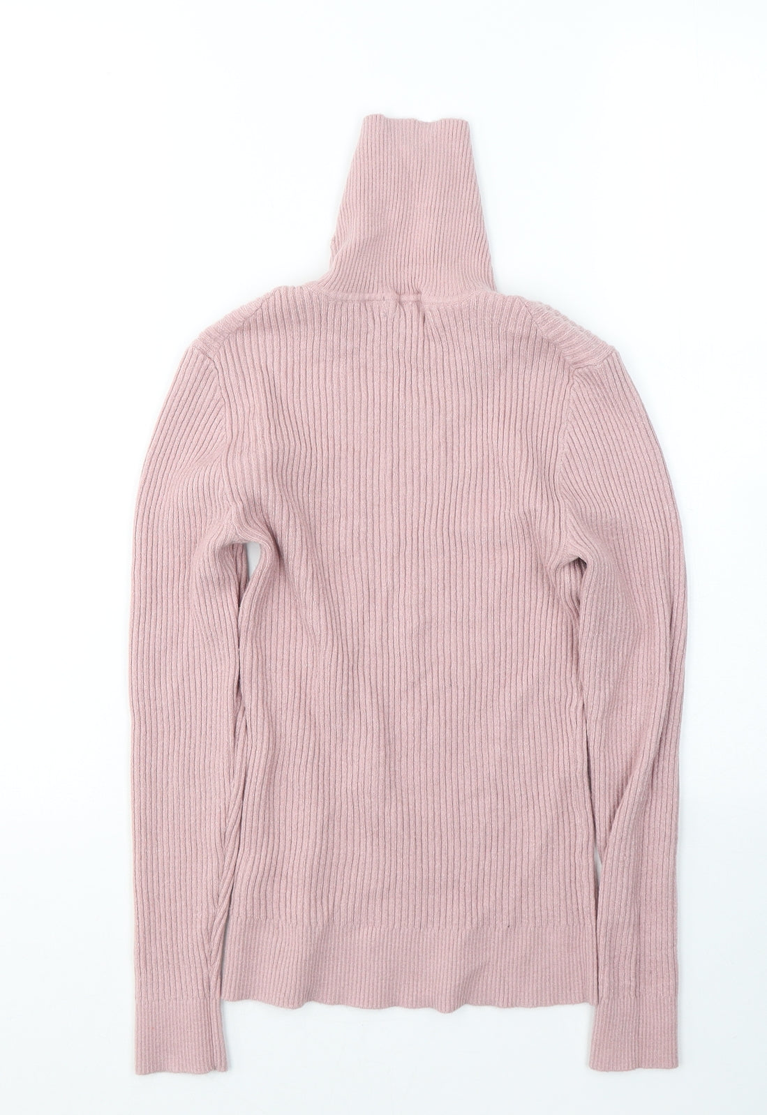 Primark Womens Pink Roll Neck  Acrylic Pullover Jumper Size M