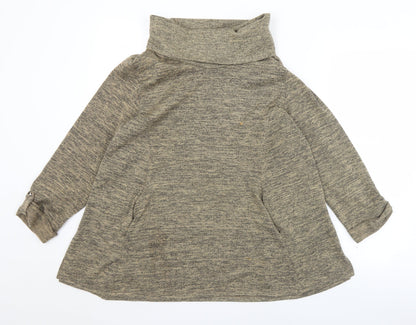 Womens UK Size 16 Preworn Brown Pullover Jumper