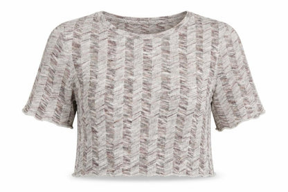 Womens UK Size 12 Select Multicoloured Cropped T-Shirt