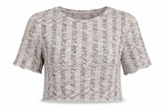 Womens UK Size 12 Select Multicoloured Cropped T-Shirt