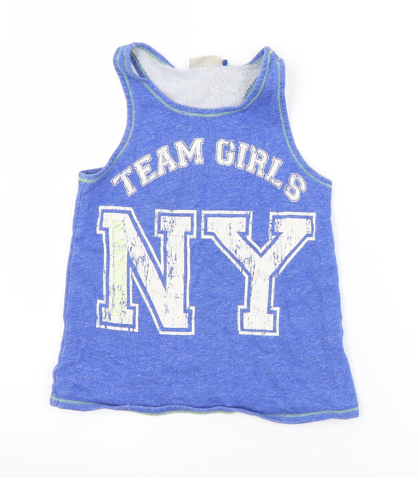 NEXT Girls Blue  Cotton Camisole Tank Size 8 Years Round Neck  - NY