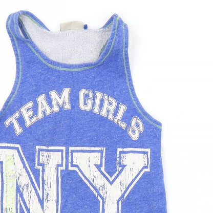 NEXT Girls Blue  Cotton Camisole Tank Size 8 Years Round Neck  - NY