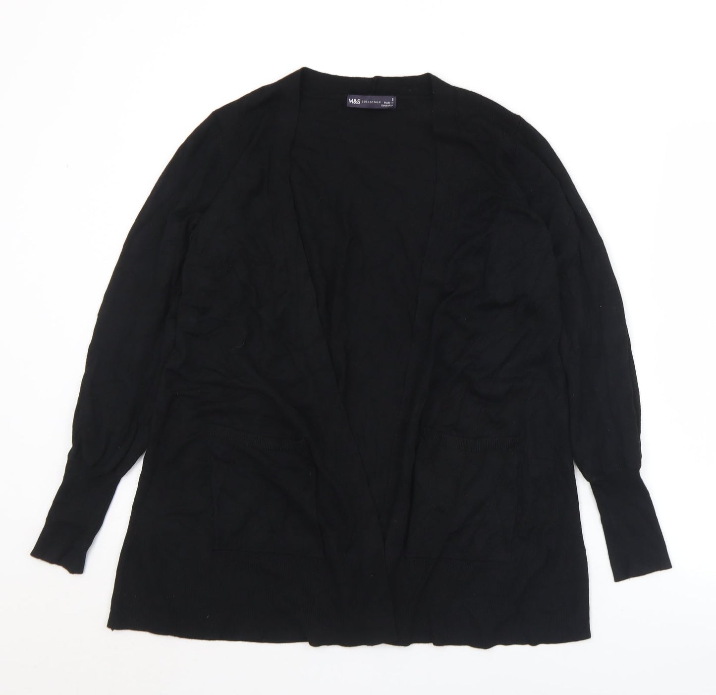 Womens UK Size S Marks and Spencer Black Cardigan Jumper