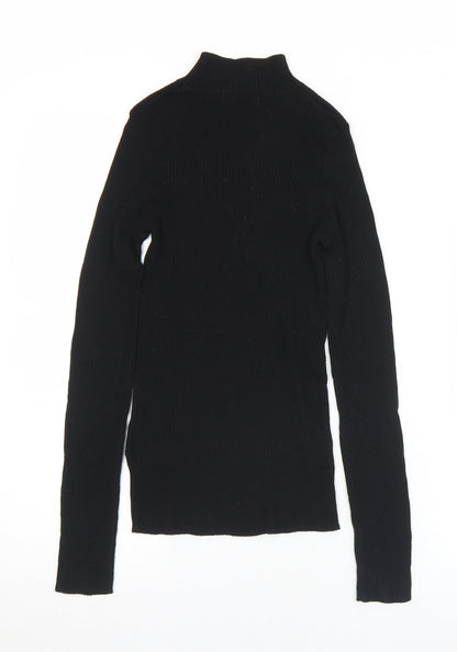 Womens UK Size XS Preworn Black Pullover Jumper