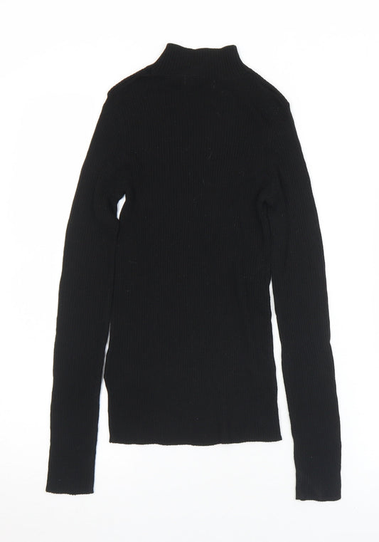 Womens UK Size XS Preworn Black Pullover Jumper
