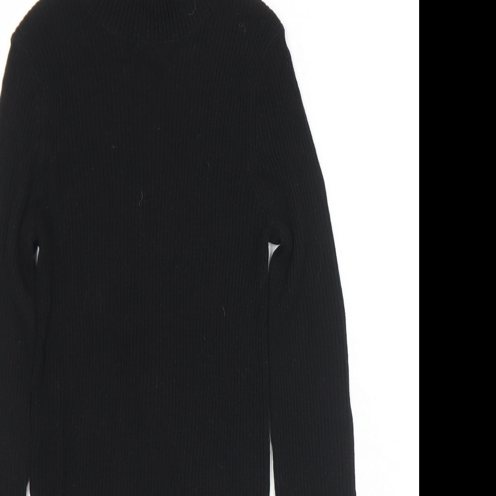 Womens UK Size XS Preworn Black Pullover Jumper