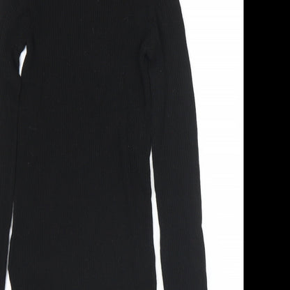 Womens UK Size XS Preworn Black Pullover Jumper