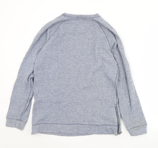 Gap Womens Blue  Cotton Pullover Sweatshirt Size S  Zip