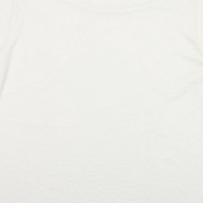 George Womens White Round Neck Floral Polyester Pullover Jumper Size 16   - Floral print