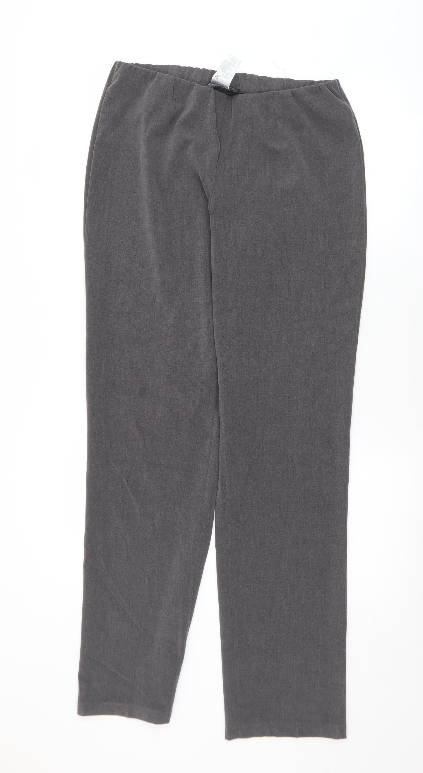 Doris Womens Grey  Polyester Dress Pants Trousers Size 12 L32 in Regular