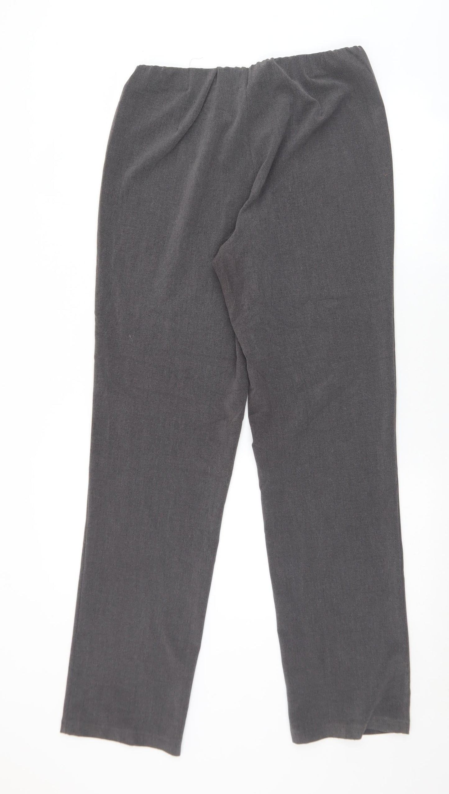 Doris Womens Grey  Polyester Dress Pants Trousers Size 12 L32 in Regular