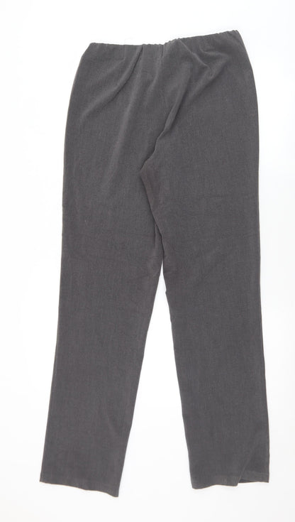 Doris Womens Grey  Polyester Dress Pants Trousers Size 12 L32 in Regular