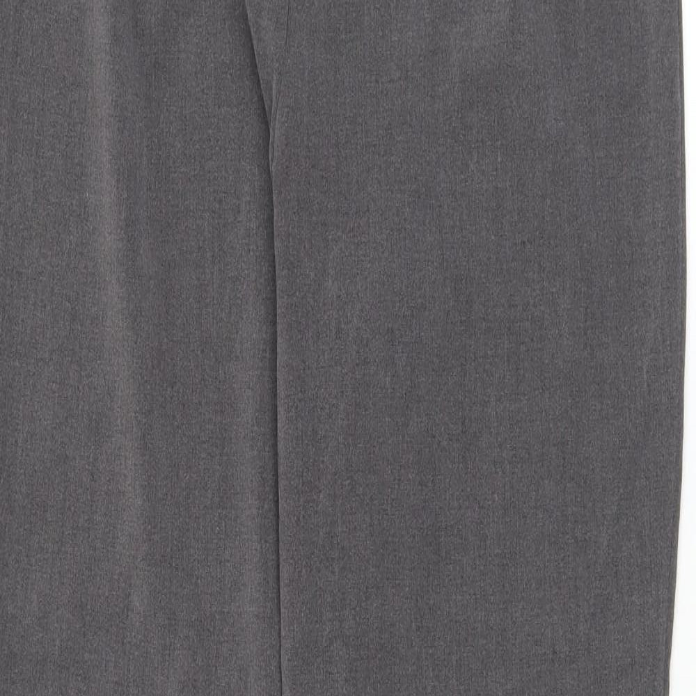 Doris Womens Grey  Polyester Dress Pants Trousers Size 12 L32 in Regular