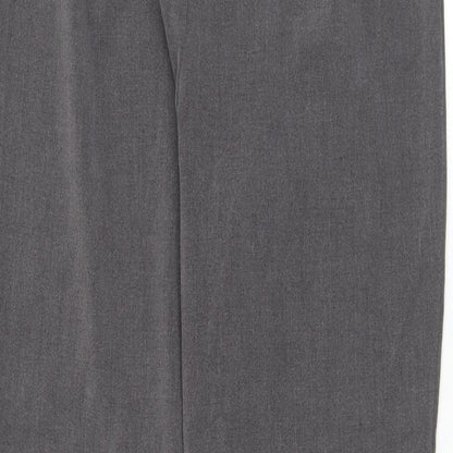 Doris Womens Grey  Polyester Dress Pants Trousers Size 12 L32 in Regular