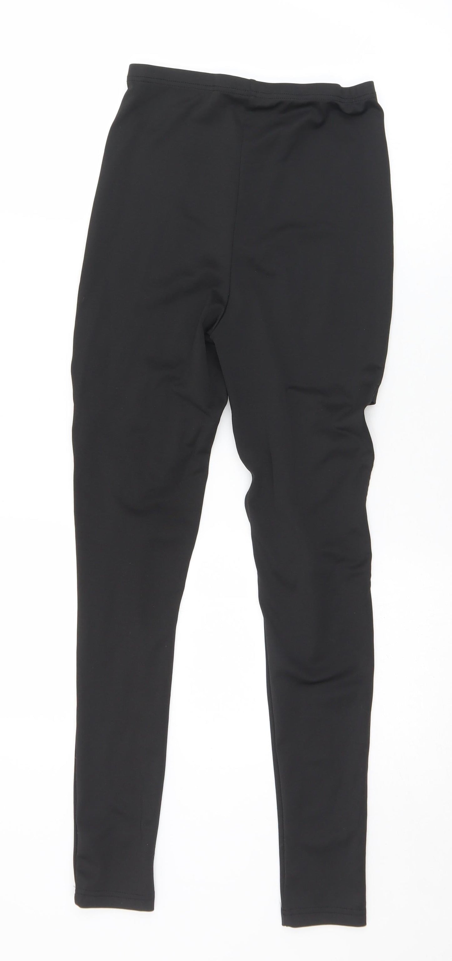 SheIn Womens Black  Polyester Pedal Pusher Trousers Size XS L27 in Regular Zip