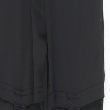 SheIn Womens Black  Polyester Pedal Pusher Trousers Size XS L27 in Regular Zip