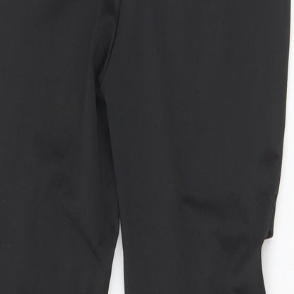 SheIn Womens Black  Polyester Pedal Pusher Trousers Size XS L27 in Regular Zip