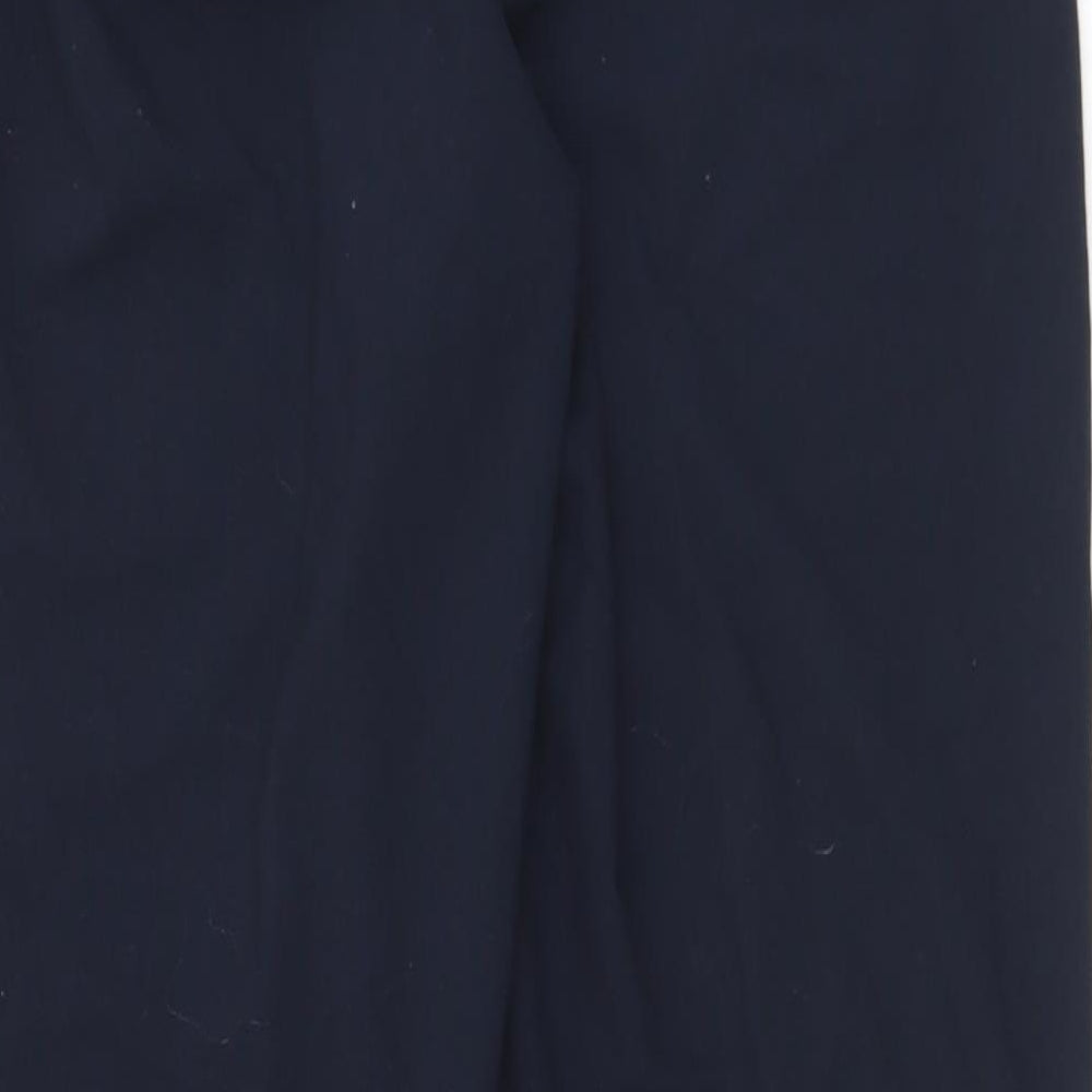 Marks and Spencer Womens Blue  Polyester Dress Pants Trousers Size 12 L27 in Regular Zip