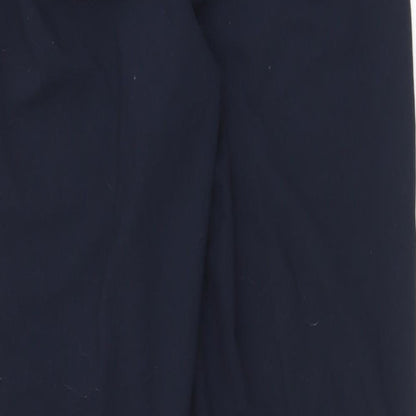 Marks and Spencer Womens Blue  Polyester Dress Pants Trousers Size 12 L27 in Regular Zip