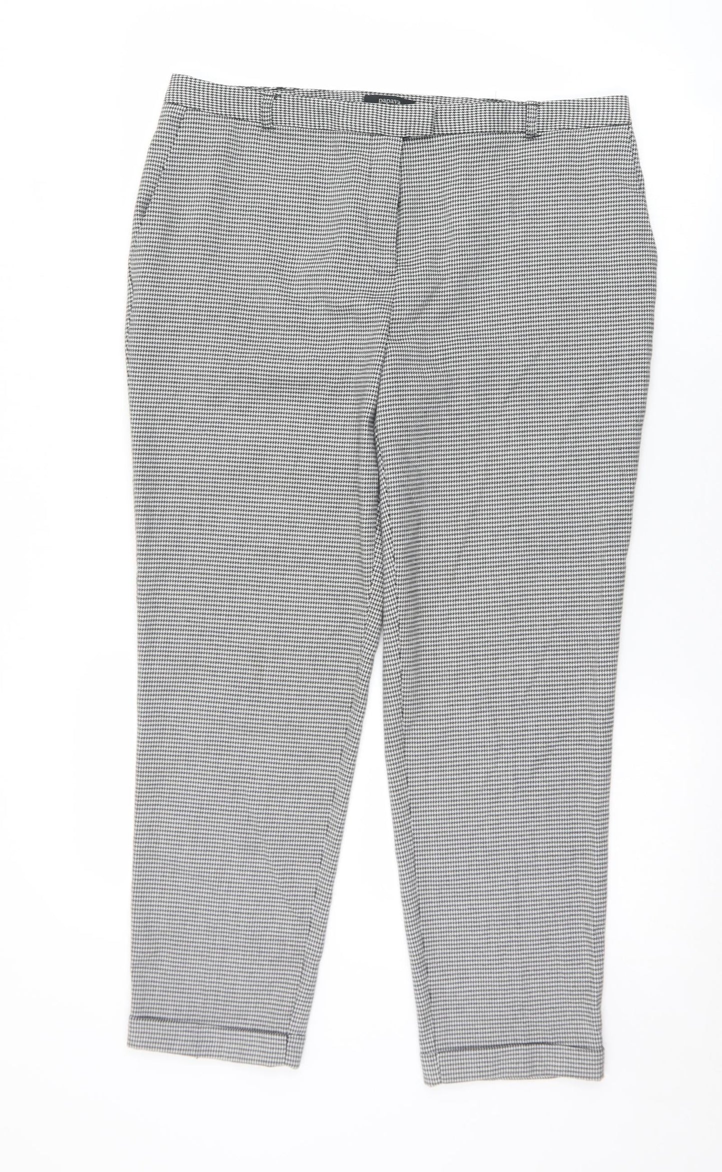 Womens UK Size 14 Papaya Regular Fit Dress Pants White Trousers