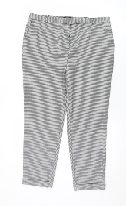 Womens UK Size 14 Papaya Regular Fit Dress Pants White Trousers