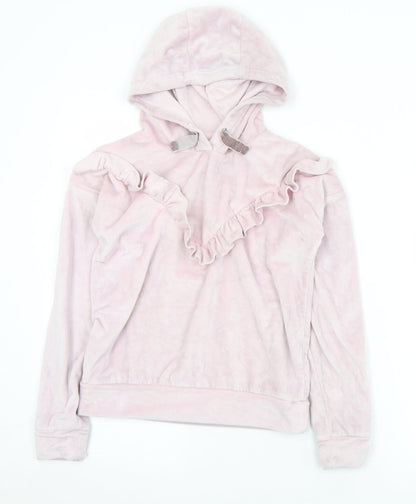 Matalan Girls Purple  Polyester Pullover Hoodie Size 10 Years