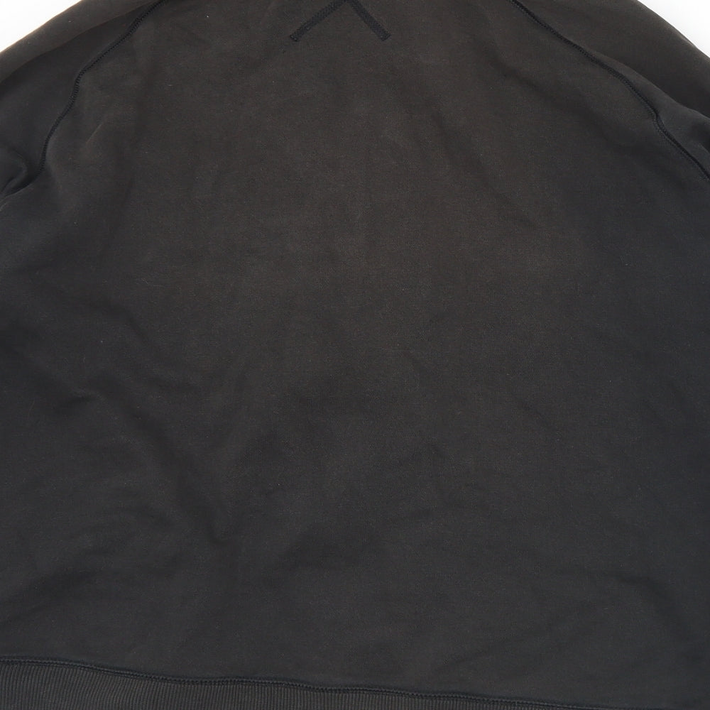 Reebok Womens Black  Cotton Full Zip Sweatshirt Size 2XL  Zip