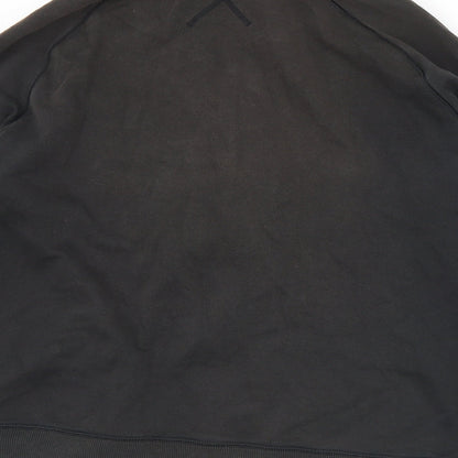 Reebok Womens Black  Cotton Full Zip Sweatshirt Size 2XL  Zip