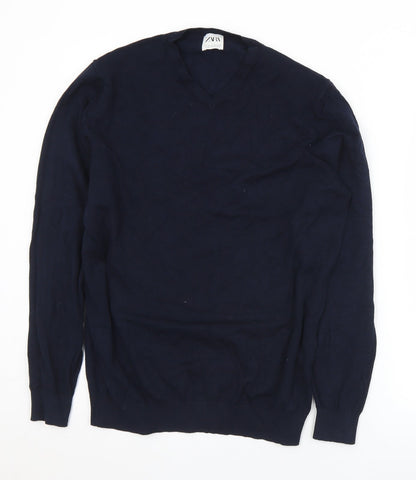Womens UK Size M Zara Blue Pullover Jumper