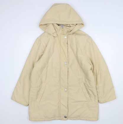 Classics Womens Beige   Overcoat Coat Size 14