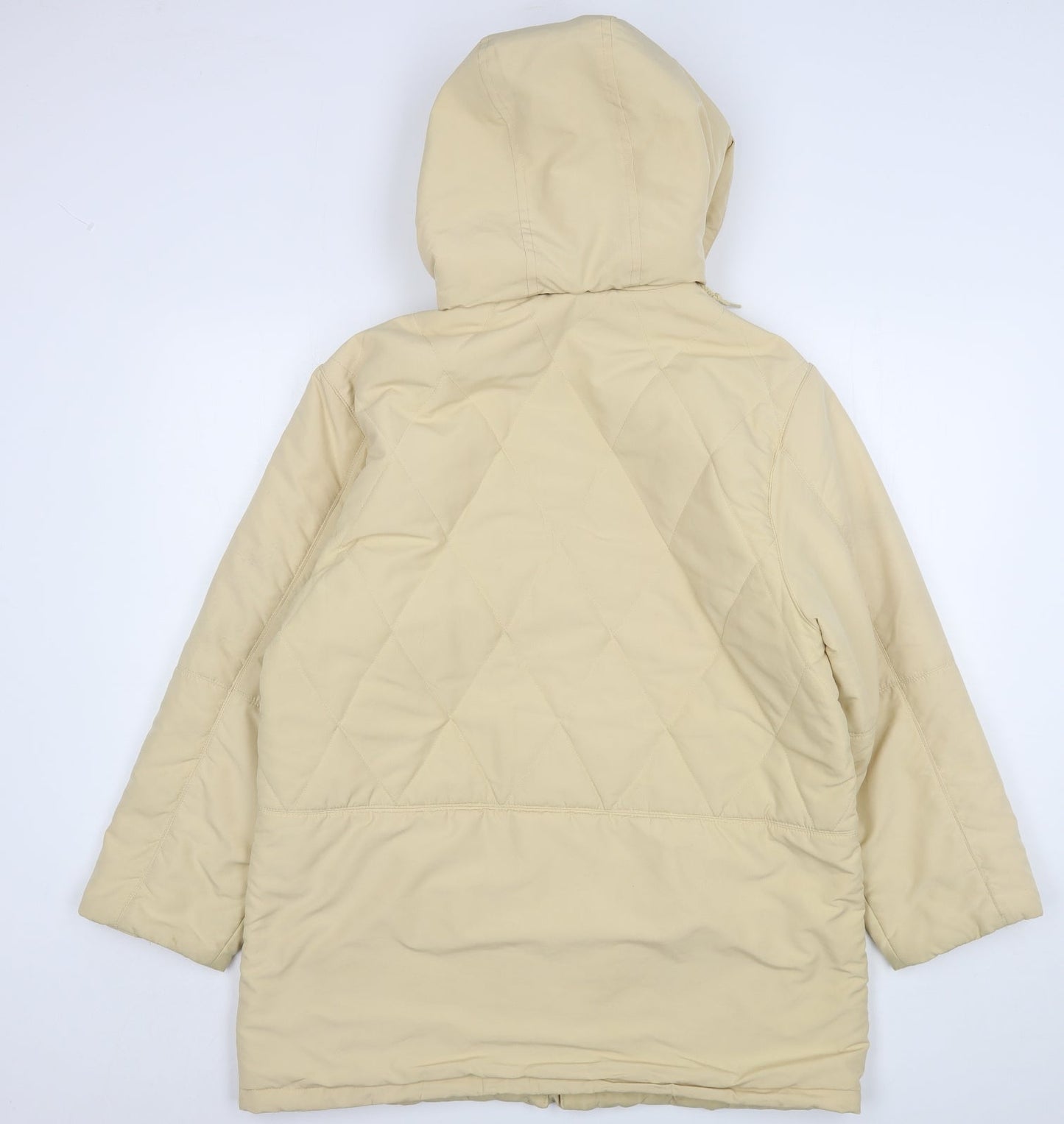 Classics Womens Beige   Overcoat Coat Size 14