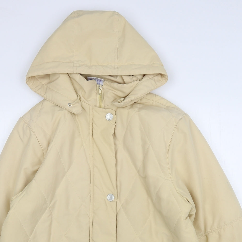 Classics Womens Beige   Overcoat Coat Size 14