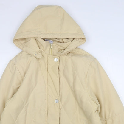 Classics Womens Beige   Overcoat Coat Size 14