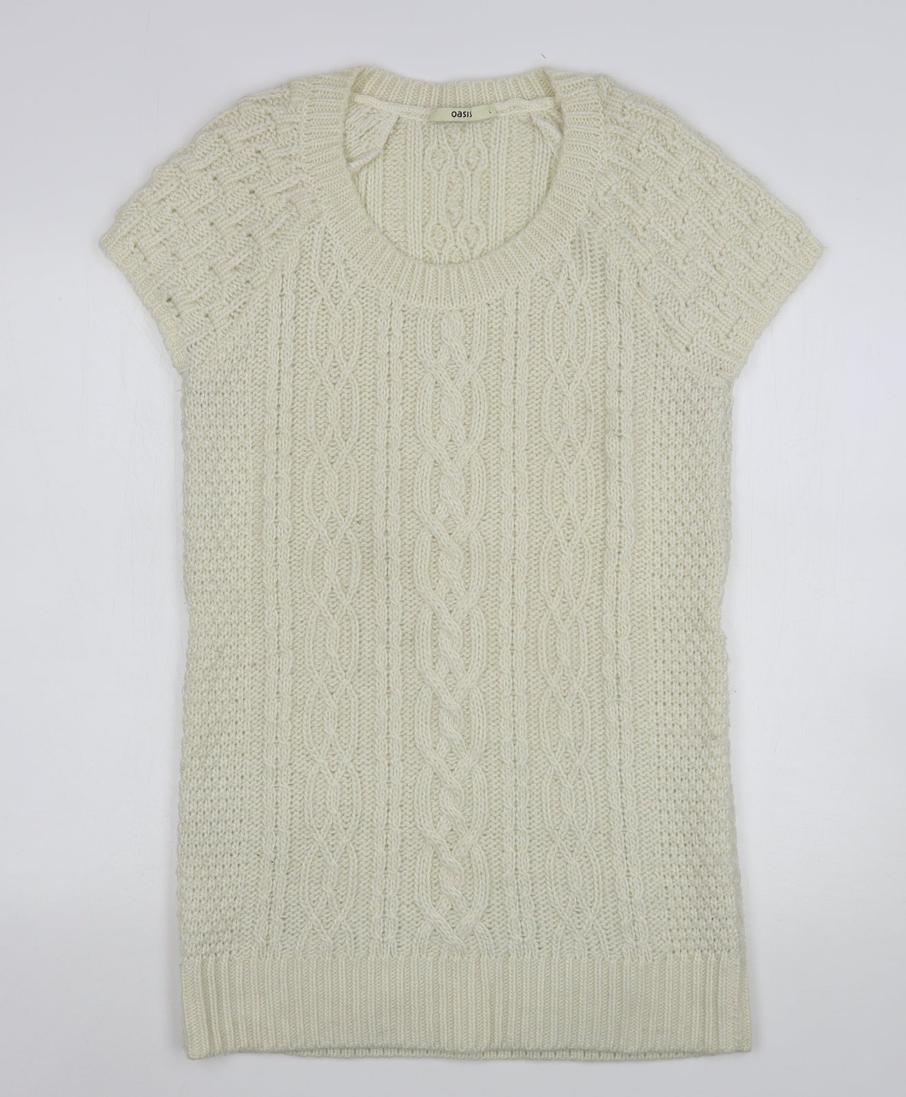 Womens UK Size L Oasis Beige Pullover Jumper